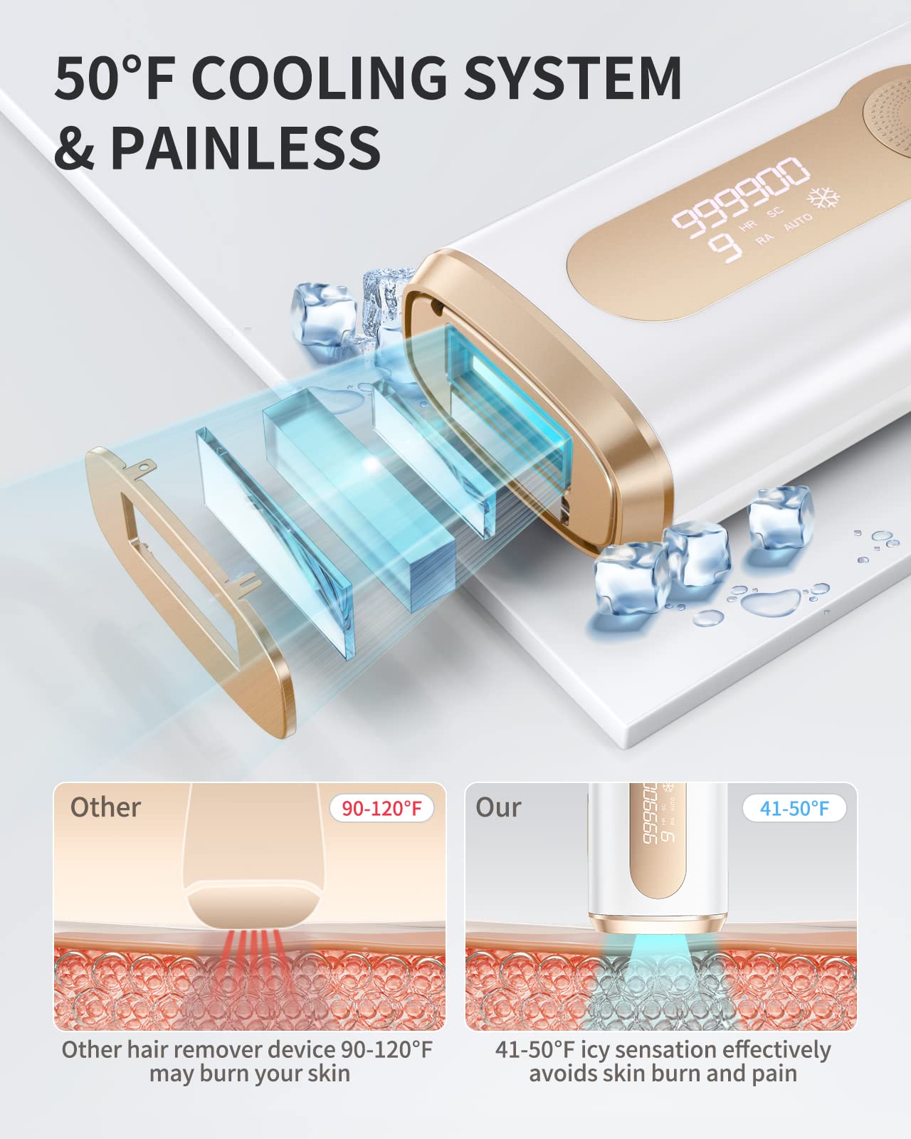 Cooling IPL Laser Hair Removal Device